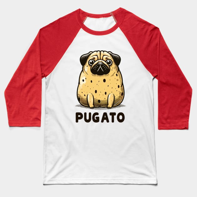 Pugtato Baseball T-Shirt by Sketchy